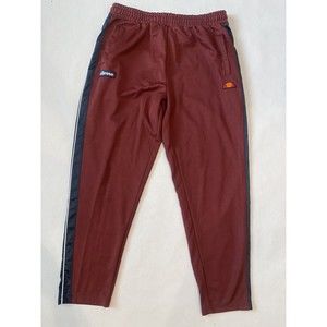 Men's Ellesse Red Maroon Track Pants XL